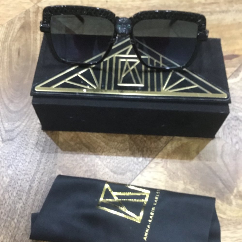 Anna-Karin Karlsson crystal Panther sunglasses New $3200.00